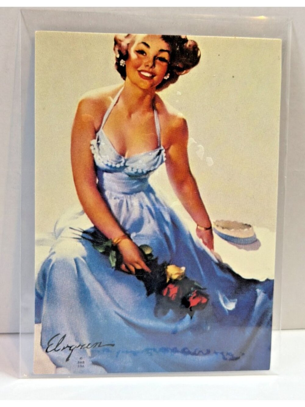 1993 Gil Elvgren Calendar Pinup Art Trading Card Single #15 True To You Ephemera